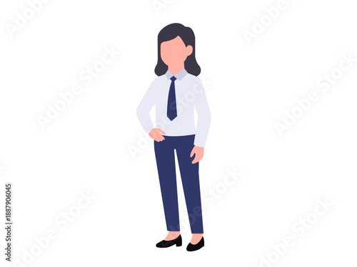 Confident Businesswoman Standing with Hand on Hip