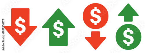dollar price arrow up down icon