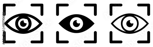 eye scan security icon vector