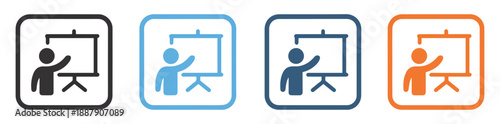 teacher instructor lecture icon vector