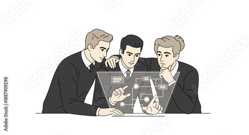 Strategic Planning Session: Leadership Team Mapping Future Tech Initiatives and Digital Workflow