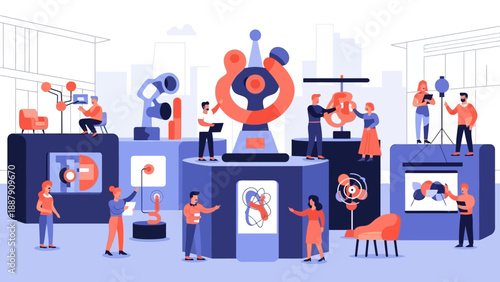 People Working on Artificial Intelligence Project.