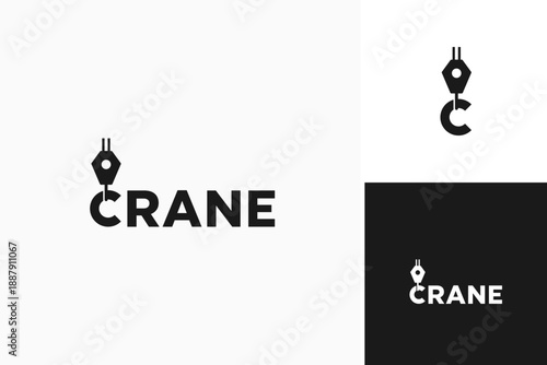 Letter C for Crane logo symbol icon design