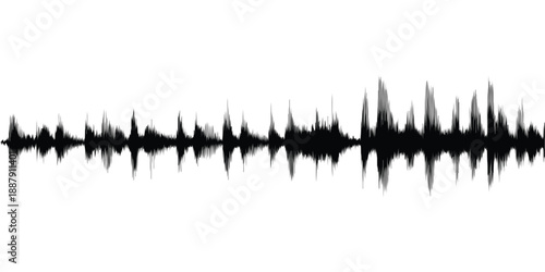 A black silhouette vector illustration of grass waves in a summer meadow landscape frame, featuring a natural plant design for spring or winter season decorations on a green field background