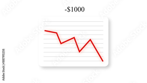 Bullish and Bearish Stock Market Charts Animation motion with Transparent Background