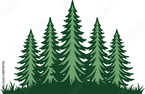 Forest Nature Landscape Scene. Green Forest Nature Design. Natural Forest Landscape View. Peaceful Forest Nature Scene. Dense Forest Woodland View. Scenic Green Forest Landscape. Wild Forest Nature