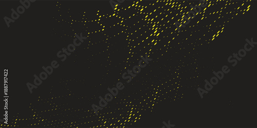 Halftone yellow dots pattern and black gradient grunge texture background. Dotted line comic sport style vector illustration.Vector ilustration