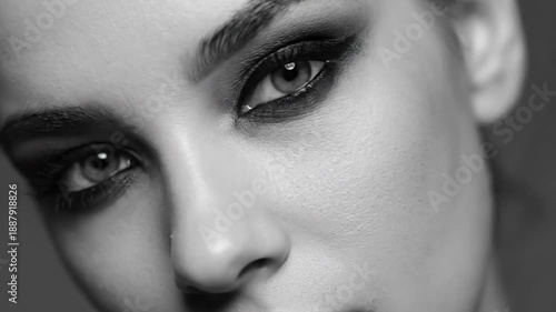 Wallpaper Mural Dramatic portrait of a woman with intense eyes artistic monochrome Torontodigital.ca