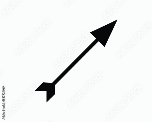 Black Arrow Icon Pointing Upwards Diagonally Keywords: arrow, icon, symbol, direction, up, pointing, diagonal, black