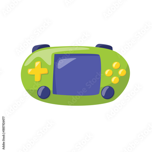Portable game console vector illustration, handheld game console icon, video game clip art, clip art video games, gaming device icon
