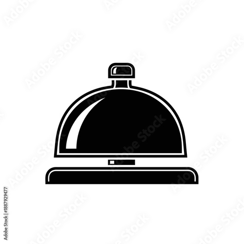 Hotel Service Bell Icon Illustration – Reception Desk Call Symbol
