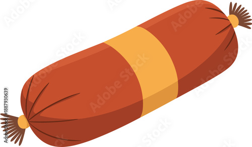 Bolster long pillow red and yellow vector on white background.