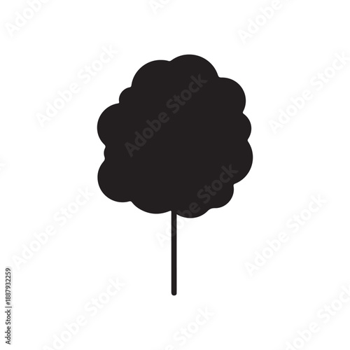 Cotton candy floss silhouette vector flat illustration design