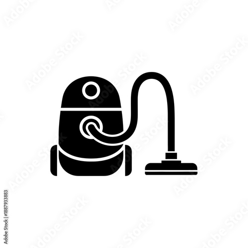 Vacuum Cleaner Icon Illustration – Household Cleaning Equipment Silhouette