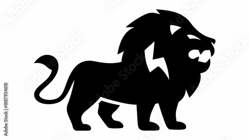 Majestic lion standing proudly in powerful stance