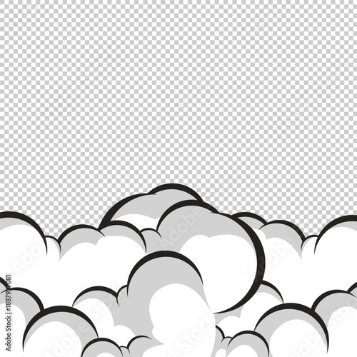 Comic Style Smoke Cloud Puffs Effect
