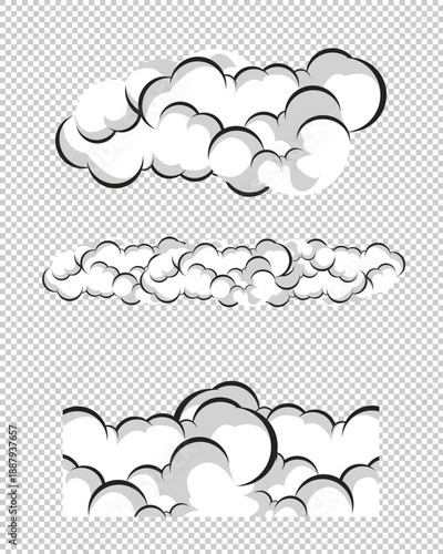 Comic Book Style Smoke Clouds Collection
