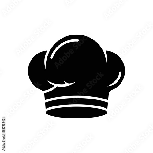 Chef Hat Icon Illustration – Cooking Culinary Kitchen Silhouette Symbol
