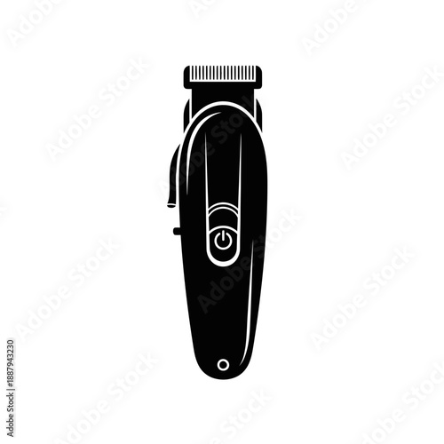 Electric Hair Clipper Icon Illustration – Professional Barber Trimmer Silhouette