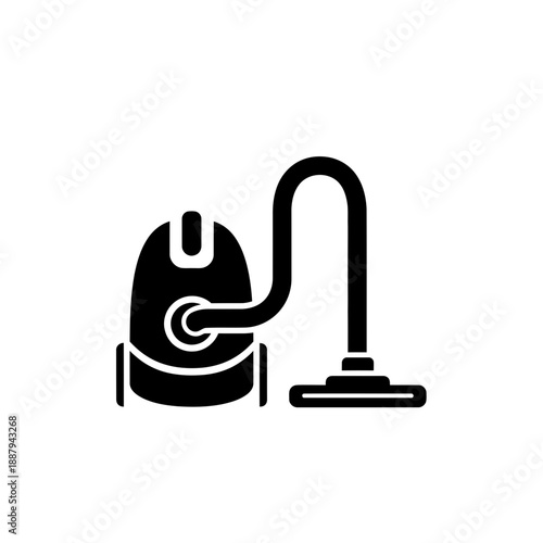 Vacuum Cleaner Icon Illustration – Household Cleaning Equipment Silhouette