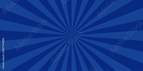 Retro vintage grunge blue radial burst sunburst ray pattern. Sunburst vector copyspace background. Vintage sunrays illustration swirl line. Abstract circuses, stripe background design. 