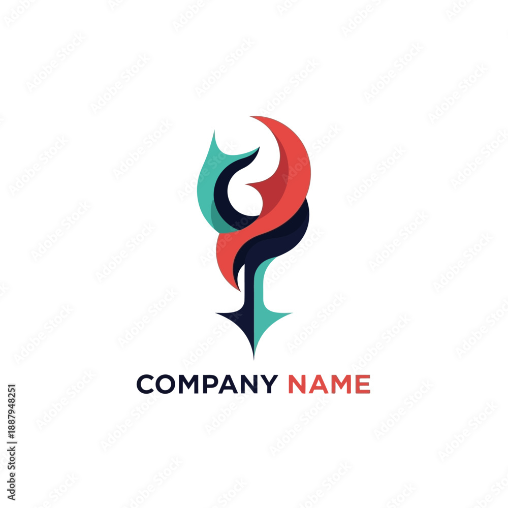 Obraz premium Colorful Abstract Logo Design Element.