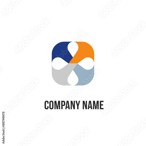 Colorful Logo Design Template with Shapes. Free Download Colorful Logo Design Template with Shapes. - GFXLoad