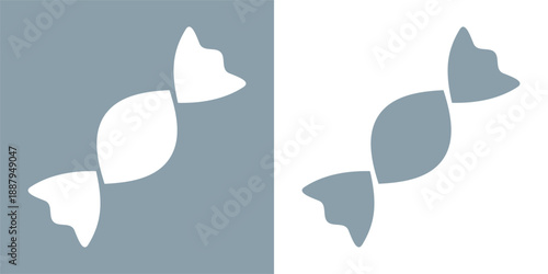 Candy icon. Symbol of sweets or dessert. An attribute of childhood or childhood. A sweet candy in a wrapper or candy wrapper.