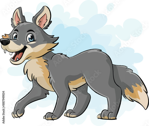 vector illustration of a cartoon dog