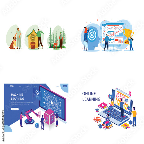 Digital Innovation and Online Education Concepts