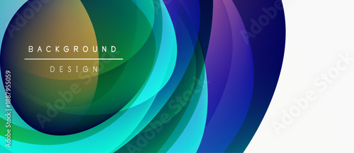 Abstract flowing shapes, vibrant colors blend. Modern design, smooth gradients create dynamic visual effect. Background suitable for digital projects.