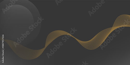 simple luxury abstract design with a slight overlap of gold