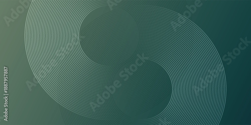 Abstract Circular Rings: Concentric Gradient Teal Background for Modern Digital Art and Design