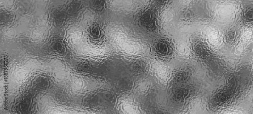 Silver foil texture background with light reflection. Vector realistic illustration of chrome metal surface with glitter gradient effect, abstract shiny texture, translucent glass, platinum wallpaper