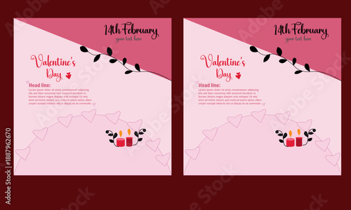 14 february valentines day background poster vector art