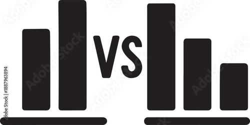 Data comparison line icon for analytics, analysis, metrics, charts, reports, and business intelligence visuals.