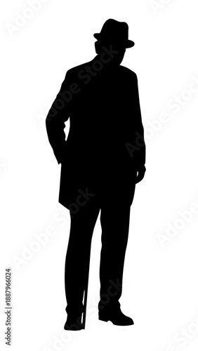 elderly man standing silhouette icon