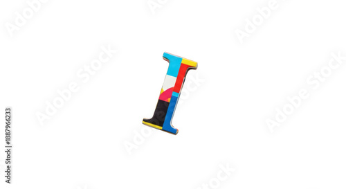 Letter I Magazine Cutout Alphabet – Real Paper Typography for Stop Motion and Design | High Definition | PNG image with transparent background	