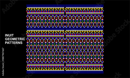 Inuit pattern greenland local cultural fabric pattern heritage