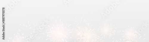 Vector realistic lights, flares. Magic fireworks in the night sky, Christmas background for holiday design, poster, postcard on a transparent background, png. Holiday lights.	
