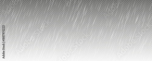 Raindrops on transparent background. Storm with rain and white cloud isolated on transparent background. Downpour, hail rainy weather. Rain and snow, rain and hail png.