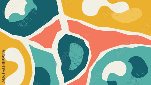 Colorful Abstract Shapes and Patterns Design.