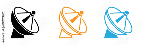 Satellite dish icon variations