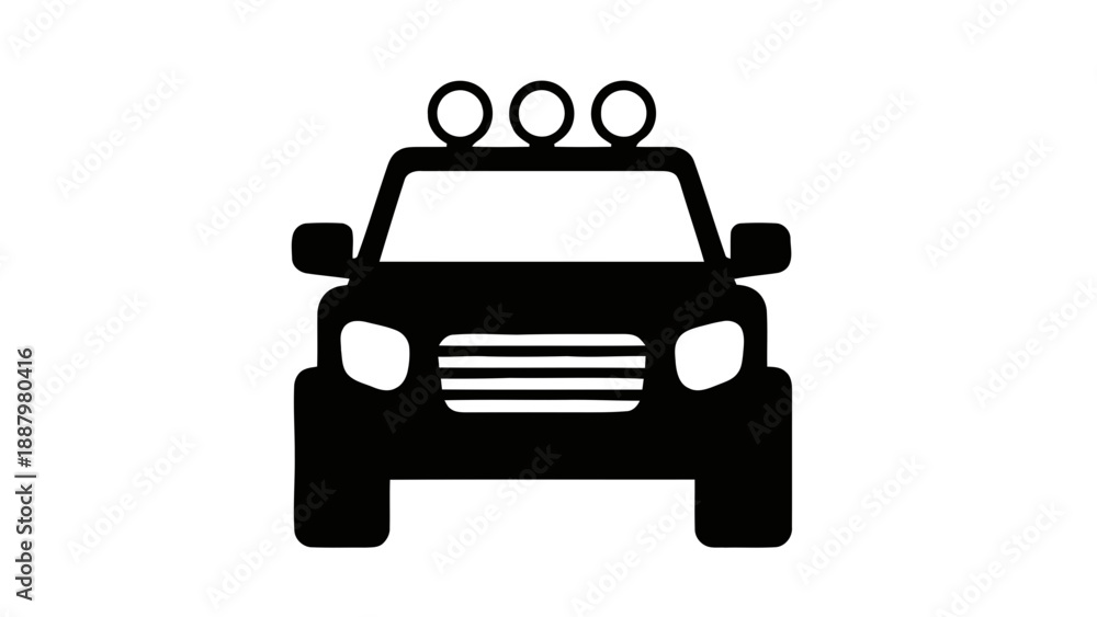 Obraz premium Vector illustration of a robust off-road adventure vehicle concept on transparent background