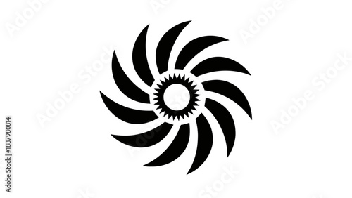 Vector illustration of a dynamic swirling vortex concept, abstract energy design on transparent background