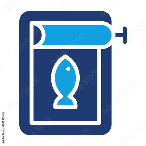 Canned Food Blue Color Icon