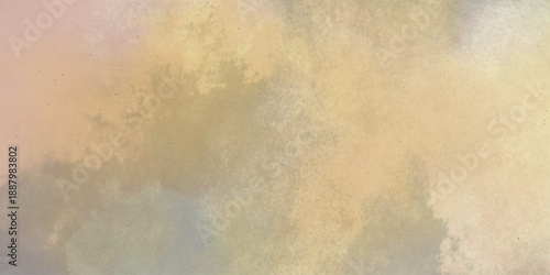 Amazing beautiful sky with clouds.Blue sky background with clouds glowing in light pink color.Abstract texture for use as a background. Watercolor painted background.Abstract Illustration wallpaper. 
