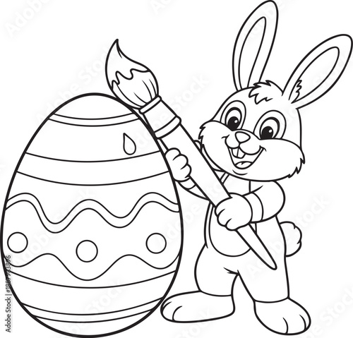 illustration of a black and white easter egg with a gold pattern and ribbon in a basket serves as a festive holiday decoration for a spring celebration gift design
