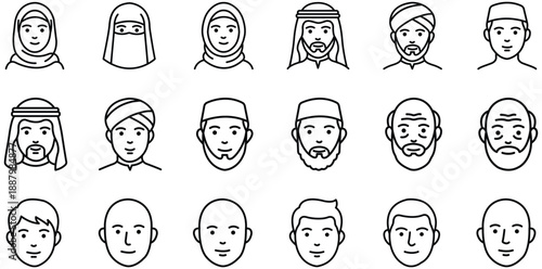 Diverse Cultural Portraits: An illustrative montage showcasing a variety of individuals, each representing unique cultural backgrounds, identities, and traditions.