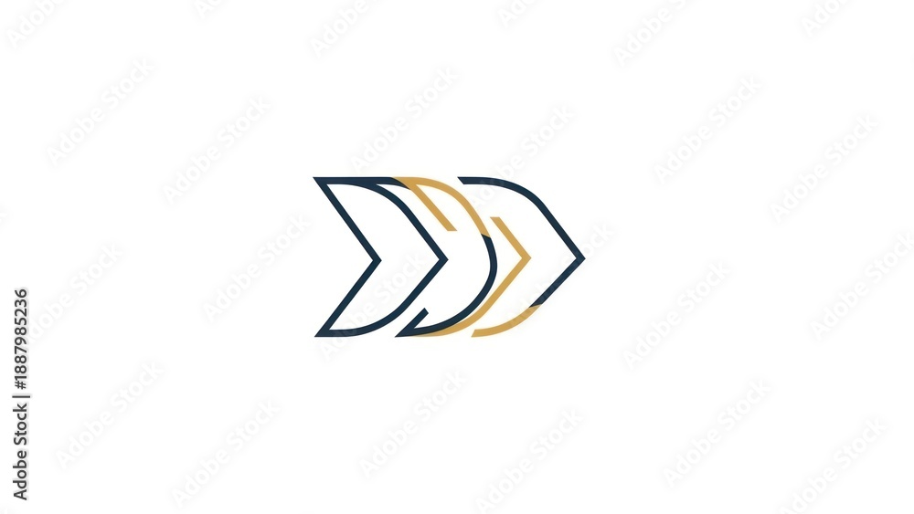 Fototapeta premium Double Arrow Icon Simple Design Element.